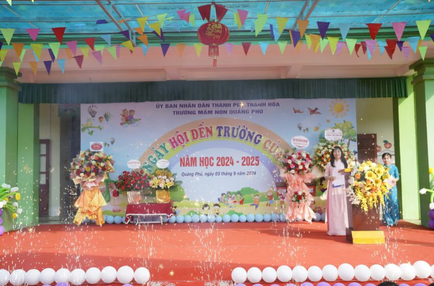  ﻿Lễ khai giảng năm học mới 2024-2025 của trường mầm non Quảng Phú